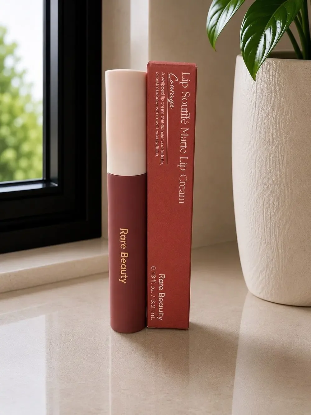 $20 Rare Beauty Lip Soufflé Matte Lip Cream Courage Full Size 3.9mL Soft Matte